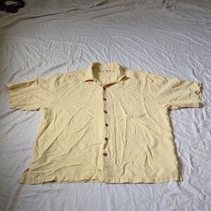Mens Large 100% Silk Tommy Bahama Button Down Shirt
